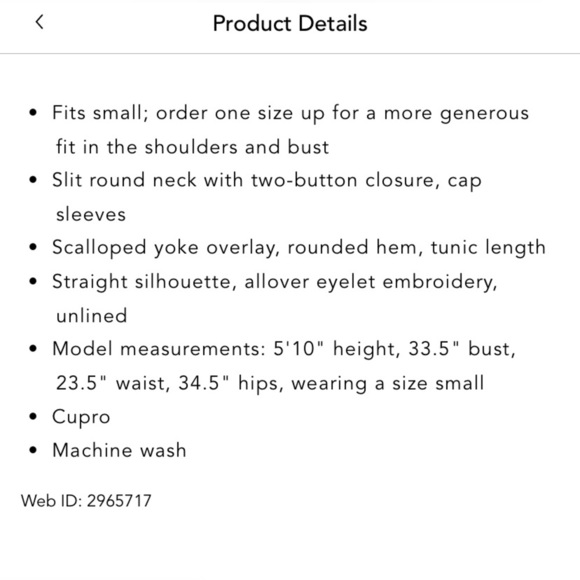 JOHNNY WAS Marietta Cap Sleeve Eyelet Blouse in White - Picture 7 of 7